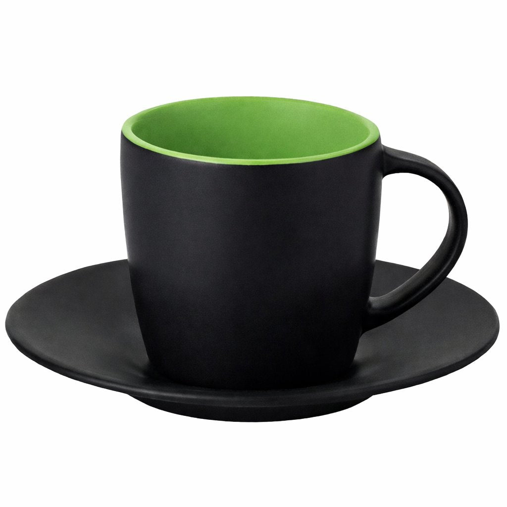 matte-schwarze-tasse-mit-untertasse-unterteller-bedrucken-innen-gruen