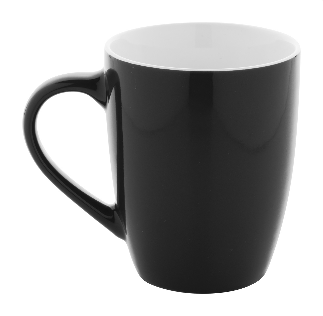 schwarzer-konischer-hoher-bauchiger-tasse-Becher-schwarz