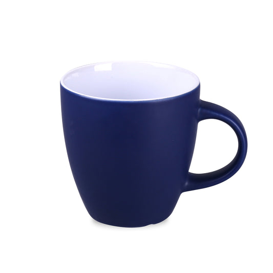 blauer-Becher-tasse-blau-matt-konisch-runder-henkel