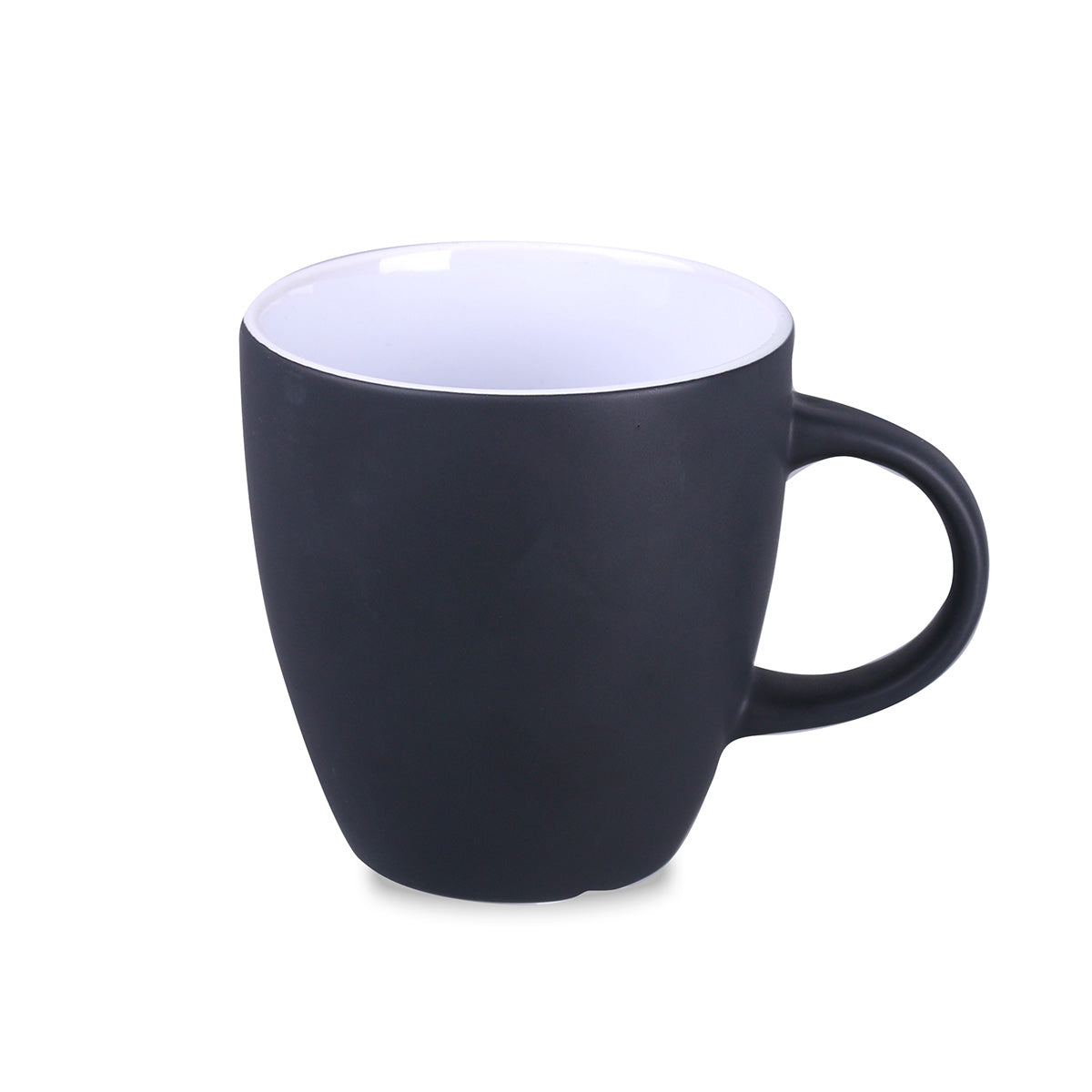dunkelgrau-Becher-tasse-dunkelgrauer-matt-konisch-runder-henkel