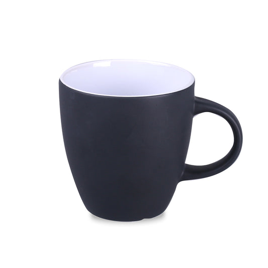 dunkelgrau-Becher-tasse-dunkelgrauer-matt-konisch-runder-henkel
