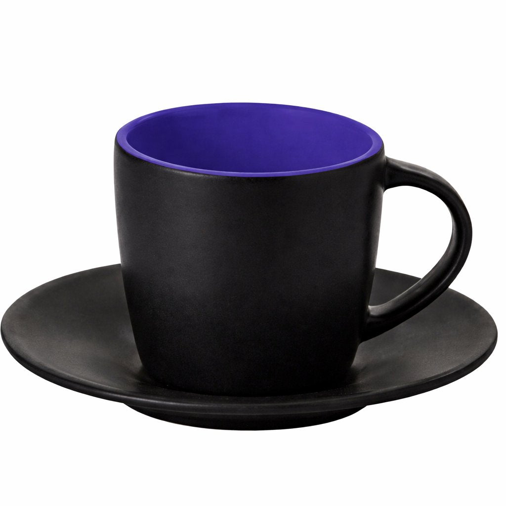 matte-schwarze-tasse-mit-untertasse-unterteller-bedrucken-innen-blau