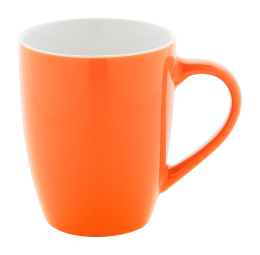 orangener-konischer-hoher-bauchiger-tasse-Becher-orange