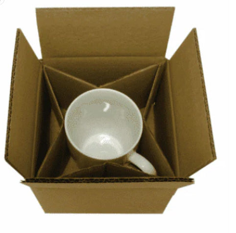 NJ-01 Versandbox / Postkarton für einen Becher - Preis Beispiel 150 Stück 1,25 *