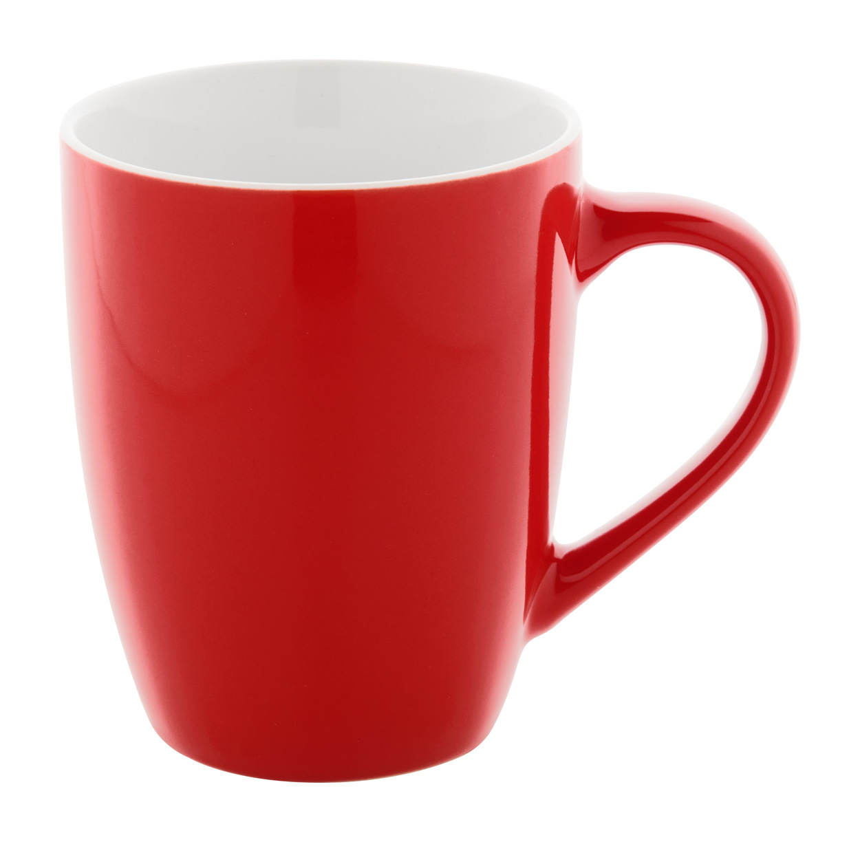 roter-konischer-hoher-bauchiger-tasse-Becher-rot